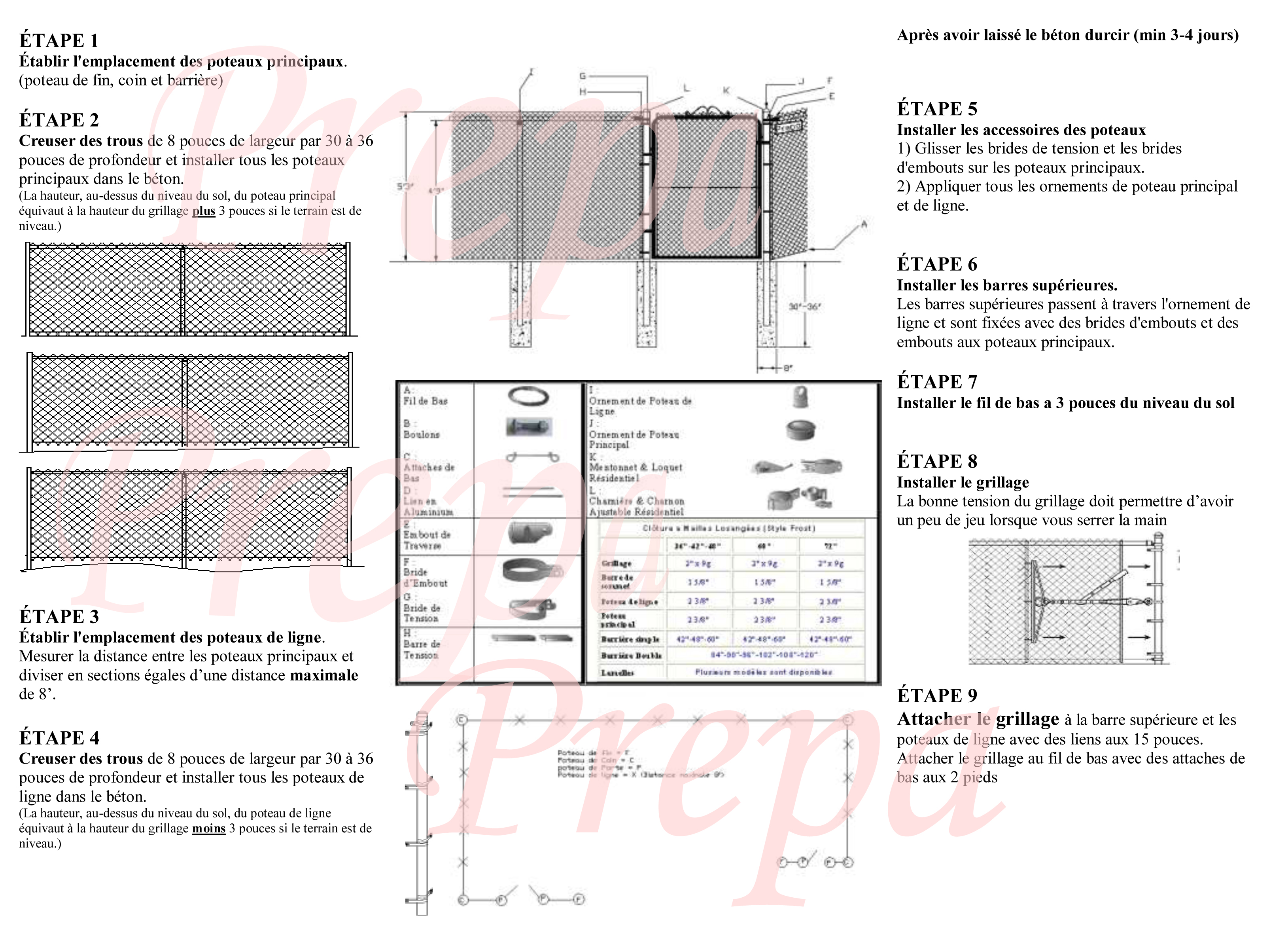 Cloture Prepa Fences: Guide d'installation de cloture en maille de chaine